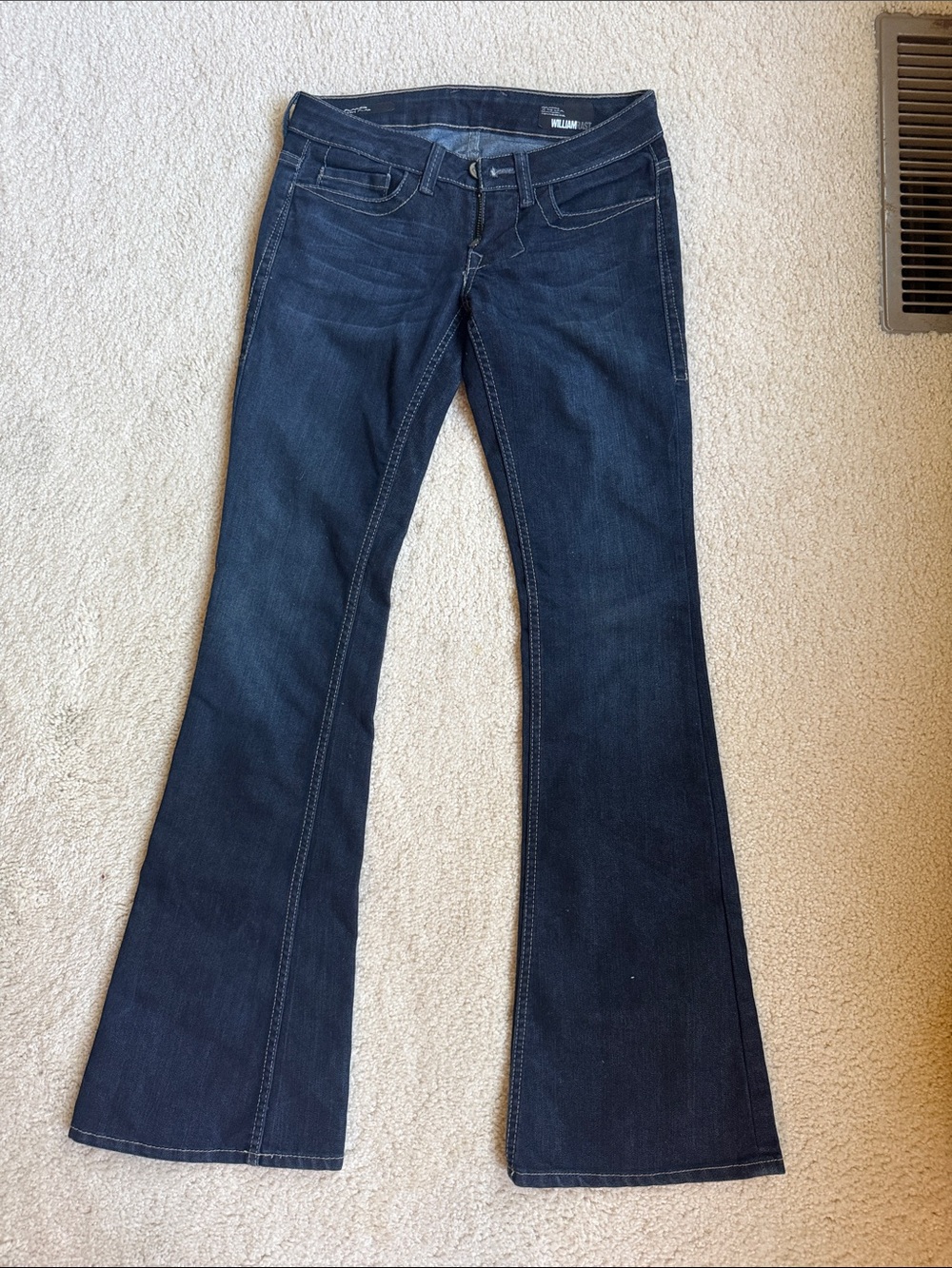 William Rast Low Rise Dark Wash Vintage Flare Jeans